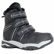 Полусапожки ортопедические Ортобум с мехом для мальчиков 63395-43 черный/серый.